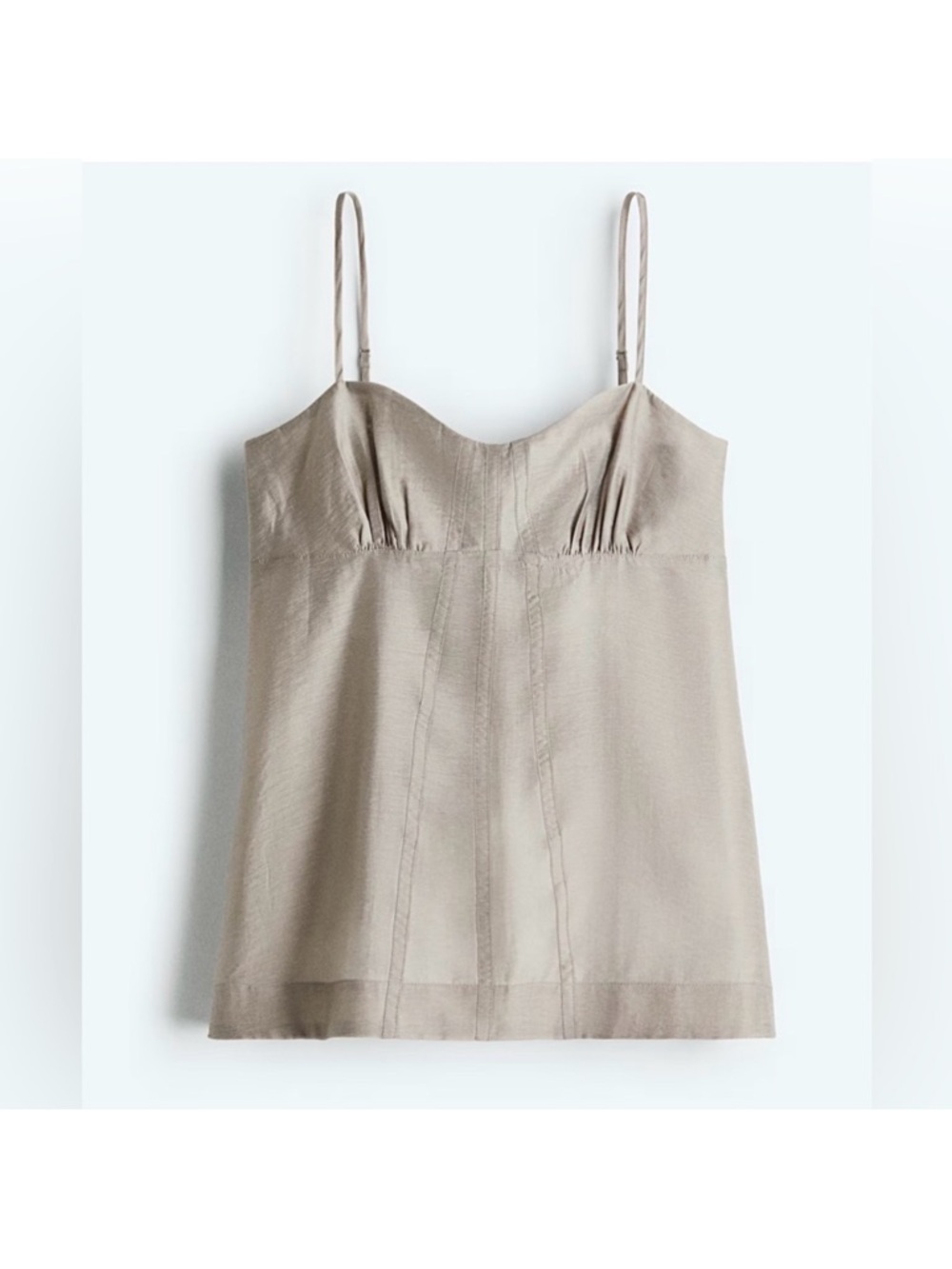 H&M Taupe Spaghetti Strap Bustier Cami